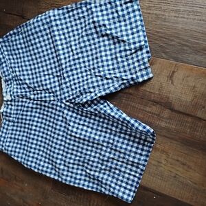 Blue and White Gingham Shorts